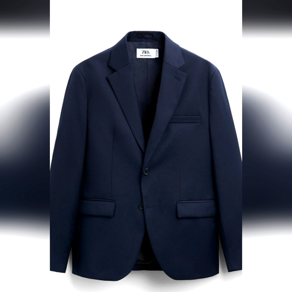 ZARA 100% WOOL SUIT JACKET size 36